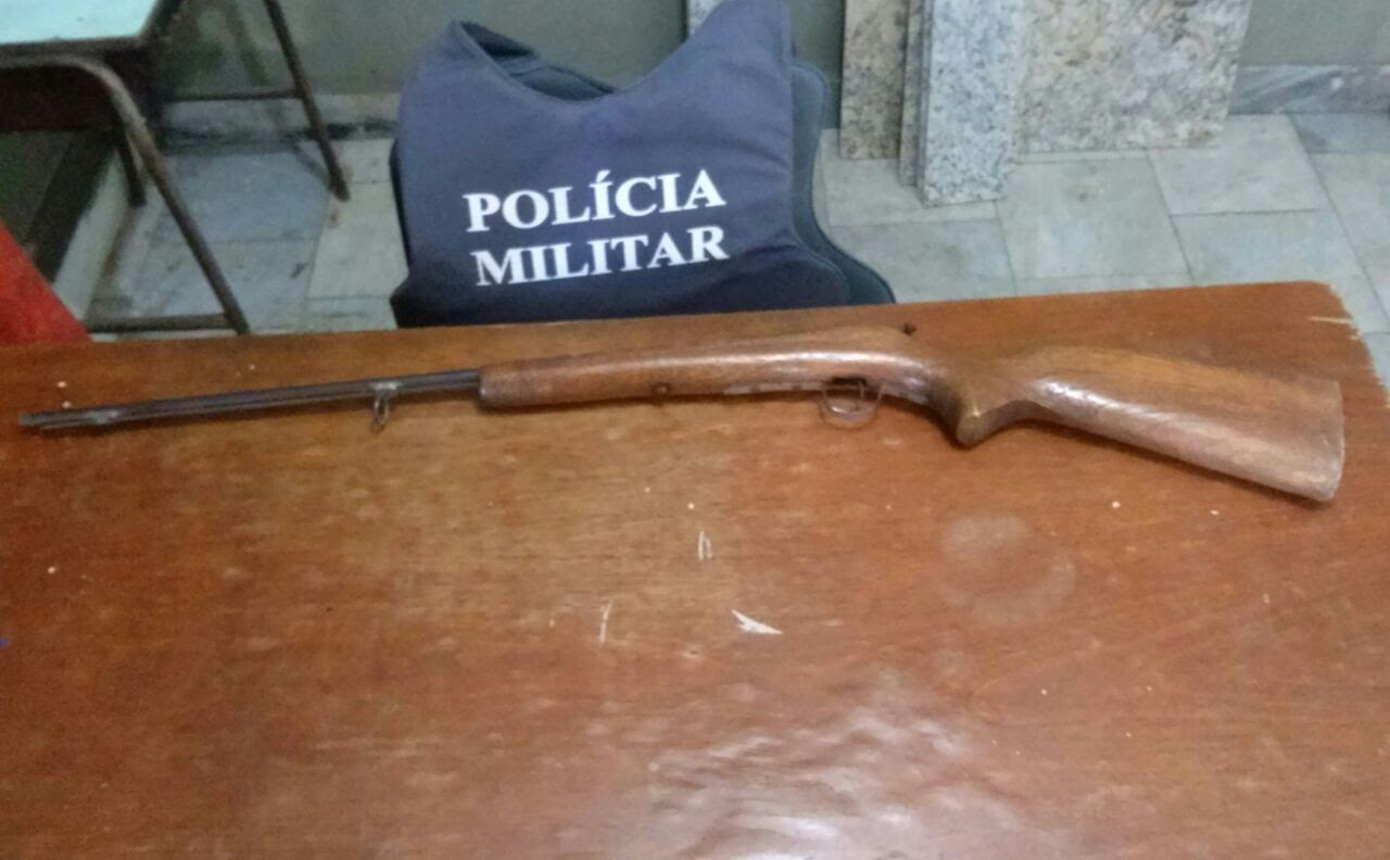 Espingarda apreendida em Vargem Alta