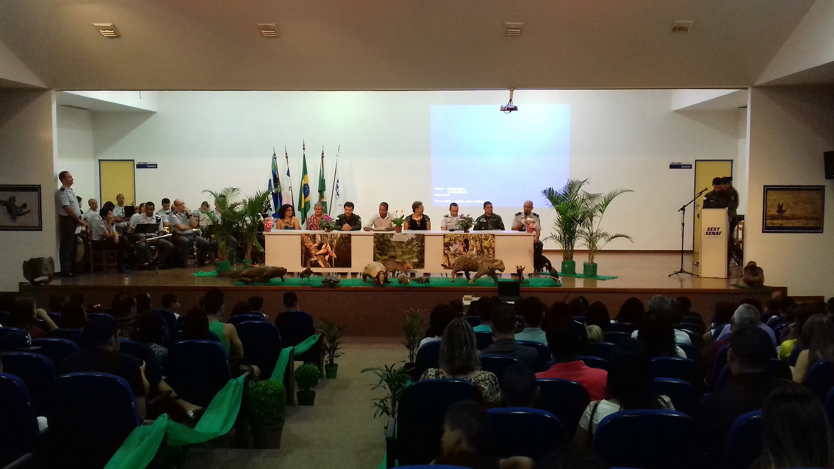 formatura dos alunos de educação ambiental