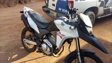Motocicleta recuperada em fazenda Castelo