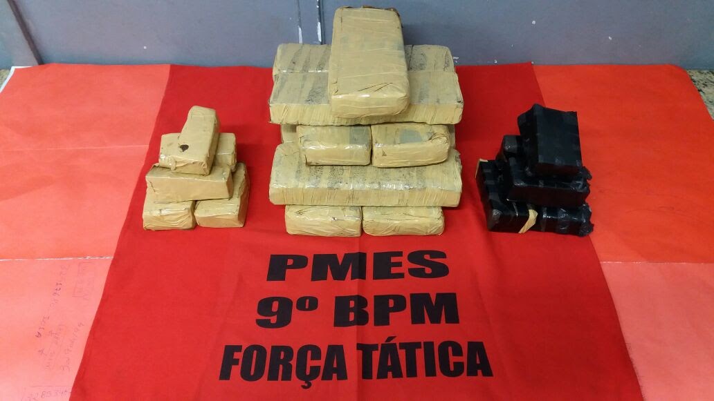 Maconha apreendida na BR 101 em ônibus da Viação Kaissara-1